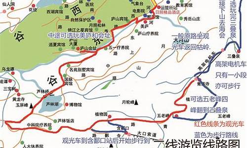 庐山旅游路线示意图大全